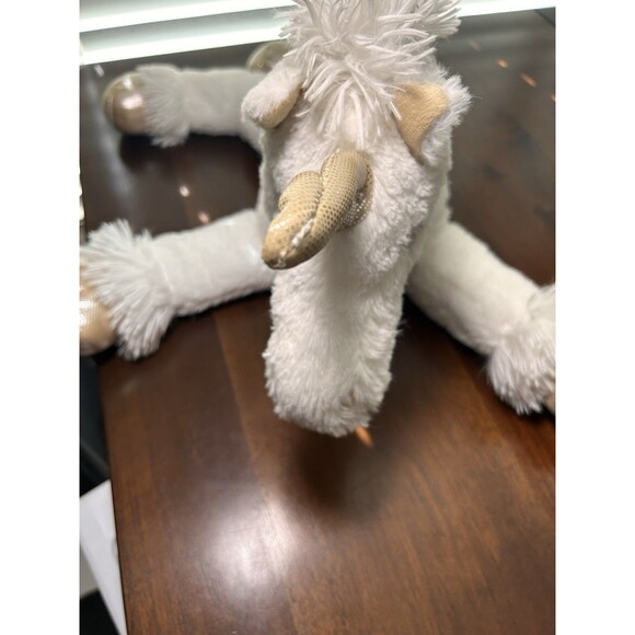 Dan Dee White Unicorn Plush Gold Horn Hooves Stars 23” Stuffed Animal 2017 - Picture 7 of 12